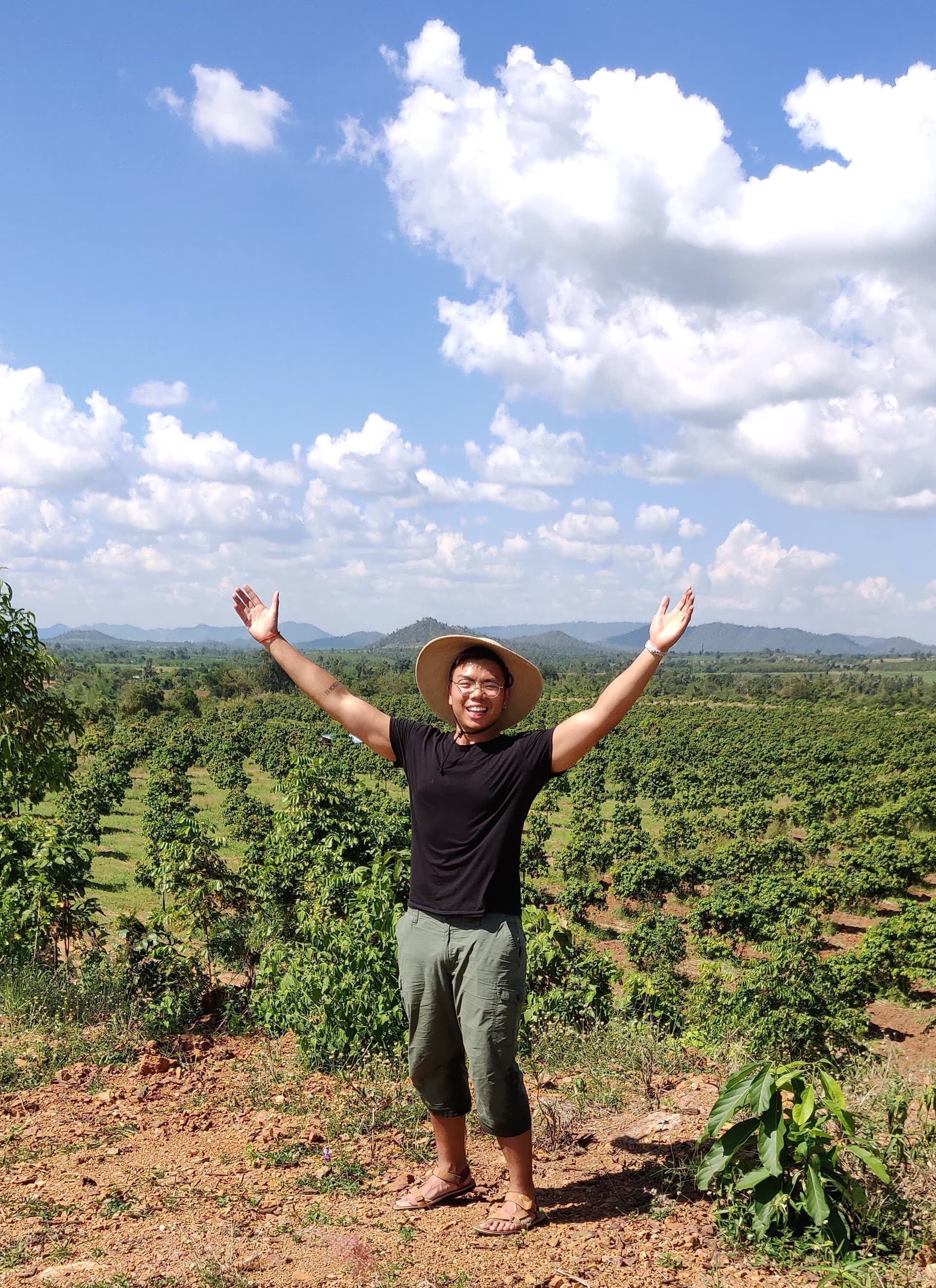 Brandon adventuring in rural asia