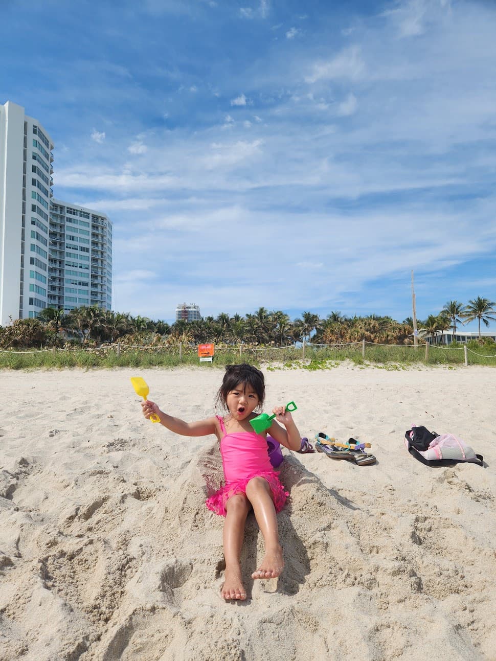 Client Charlotte on Beach